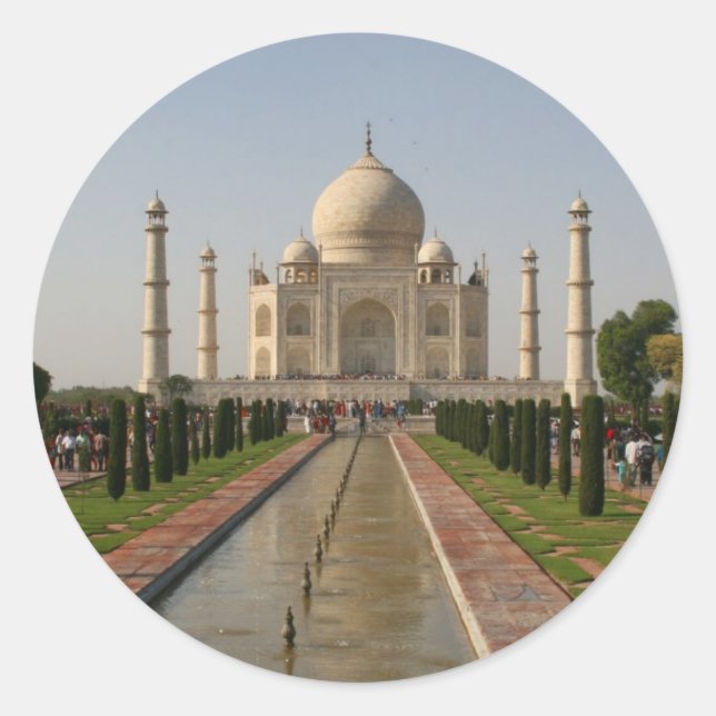 Taj Mahal Runder Aufkleber (Vorderseite)