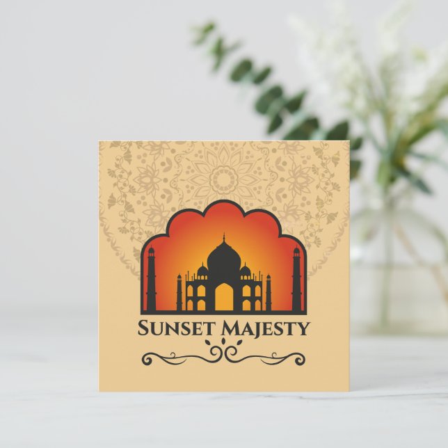 Taj Mahal Silhouette at Sunset (Stehend Vorderseite)