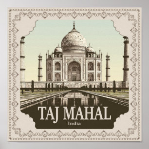 Taj Mahal Vintag Poster