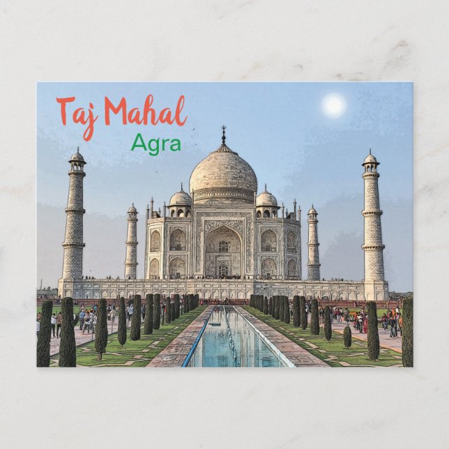 Taj Mahal von India Postcard Postkarte (Vorderseite)