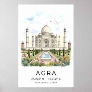 Taj Mahal Wandkunst Elegantes Elfenbeindesign - Sy Poster