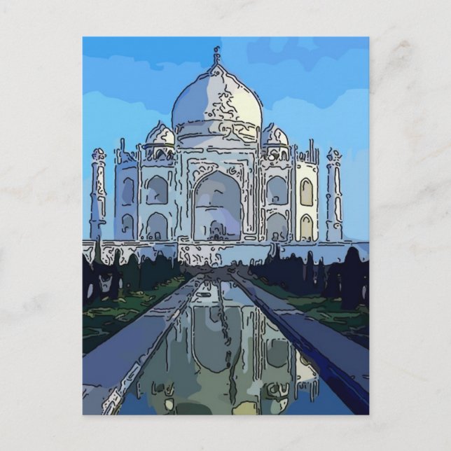 Taj Mahl Postkarte (Vorderseite)