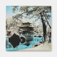 TAKAGI Glass Magic Lantern Slide KINKAKUJI GARDENS