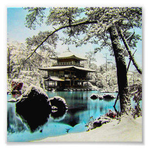TAKAGI magische Laternen-Dia KINKAKUJI GLASGÄRTEN Fotodruck