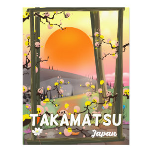 Takamatsu japan Reiseplakat Fotodruck