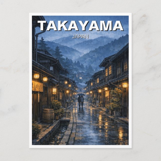 Takayama Japan Reise Postkarte (Vorderseite)