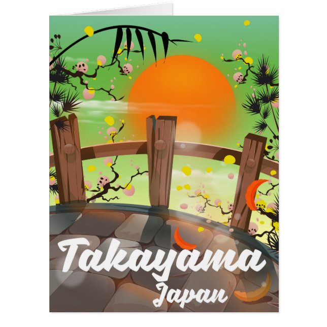 Takayama japanisches Blütenposter. (Vorderseite)
