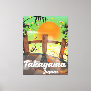 Takayama japanisches Blütenposter. Leinwanddruck