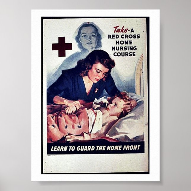 "Take a Red Gross Zuhause Nursing Course" Poster (Vorne)