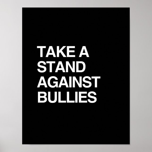 TAKE A STAND AGAINST BULLIES POSTER (Vorne)