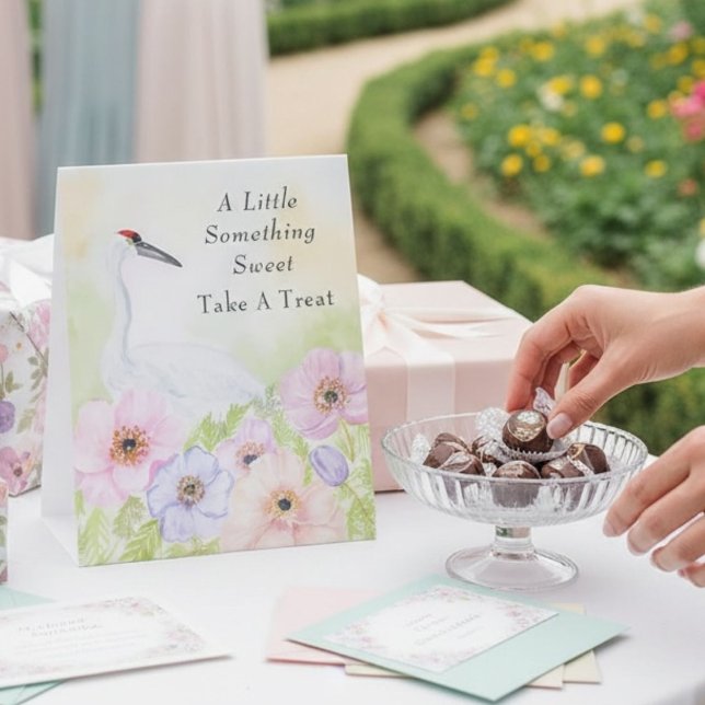 Take a Sweet Whooping Crane Anemones  Sockelschild (Von Creator hochgeladen)