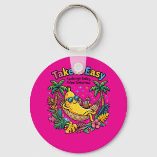 Take It Easy – Chillige Bananen-Vibes Schlüsselanhänger
