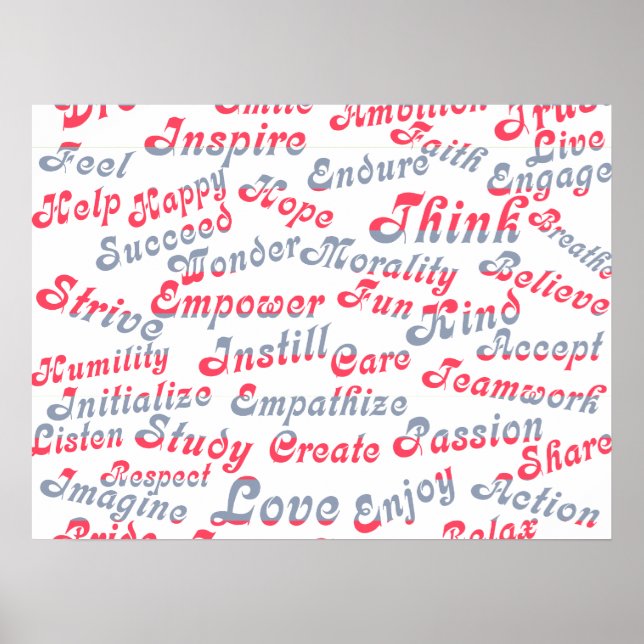 Take It To Heart Motivational Words Poster (Vorne)