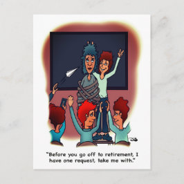 Take Me With Retirement Postcard Postkarte