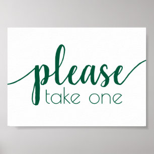 Take One Neo-Mint Green Any Event Poster