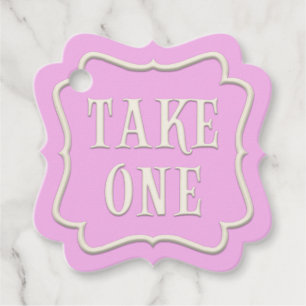"Take One" Wunderland Tee Party Rosa Personalisier Geschenkanhänger