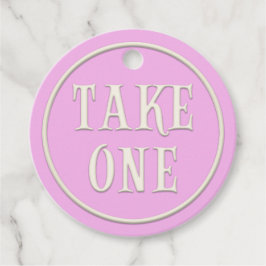"Take One" Wunderland Tee Party Rosa Personalisier Geschenkanhänger