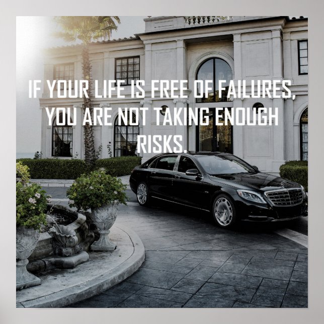 Take RISKS! - Quote Poster (Vorne)
