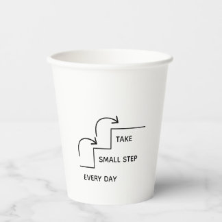 Take Small Steps Every Day – Minimalist Motivation Pappbecher