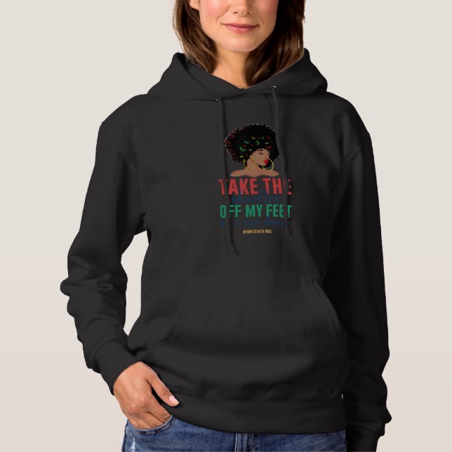 Take The Shackles Off My Feet So Can Dance Men Bla Hoodie (Vorderseite)