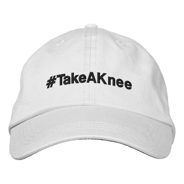 #TakeAKnee, friedlicher politischer Protest Bestickte Baseballkappe (Vorderseite)