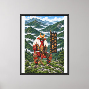 Takeda Shingen Deep Green 16x20 1,25Zoll schwarzer Leinwanddruck