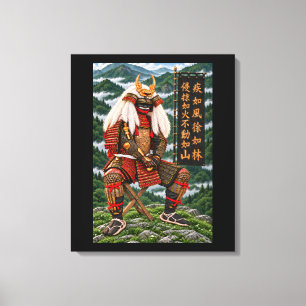 Takeda Shingen Deep Green Mountains 20x24 Leinwanddruck