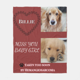 Taken Too Soon - Hemangiosarcoma Tribute Fleecedecke