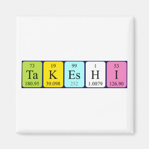 Takeshi-Magnet für den periodischen Tabellennamen Magnet
