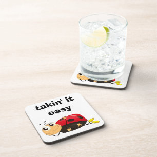 "TAKIN' IT LEICHT" LADYBUG UNTERSETZER
