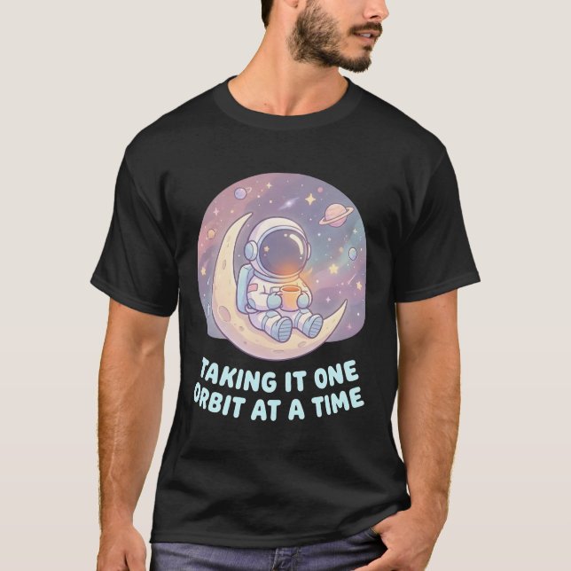 Taking It One Step at a Time Astronaut Men T-Shirt (Devant)
