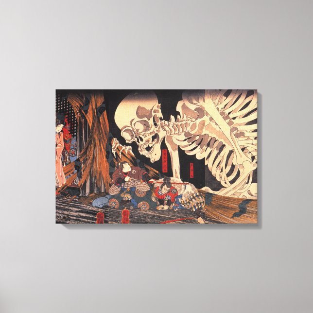 Takiyasha die Hexe und das Skeleton-Specter Leinwanddruck (Vorderseite)