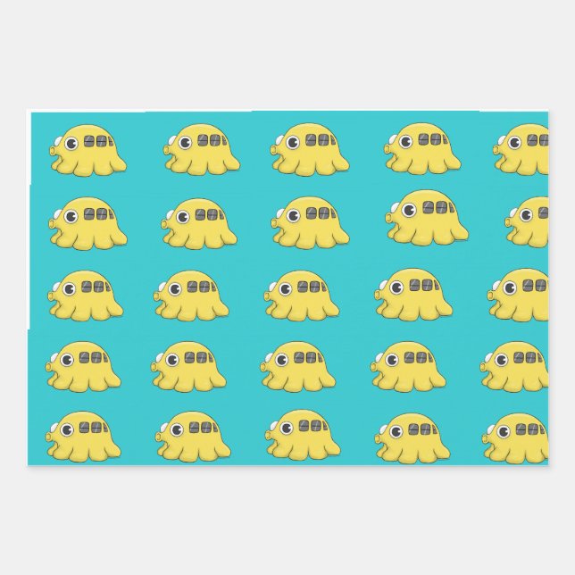 Tako Bus Wrapping Paper Flachblatt Set 3 TEST Geschenkpapier Set (Vorderseite)