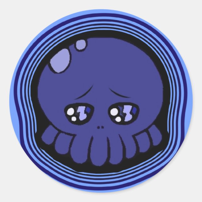 Tako-Chan Sad Stickers (Vorderseite)