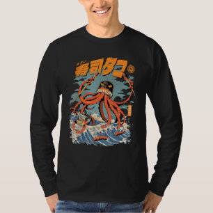 Tako Sushi Angriff Oktopus Kaiju Meeresfrüchte Tin T-Shirt