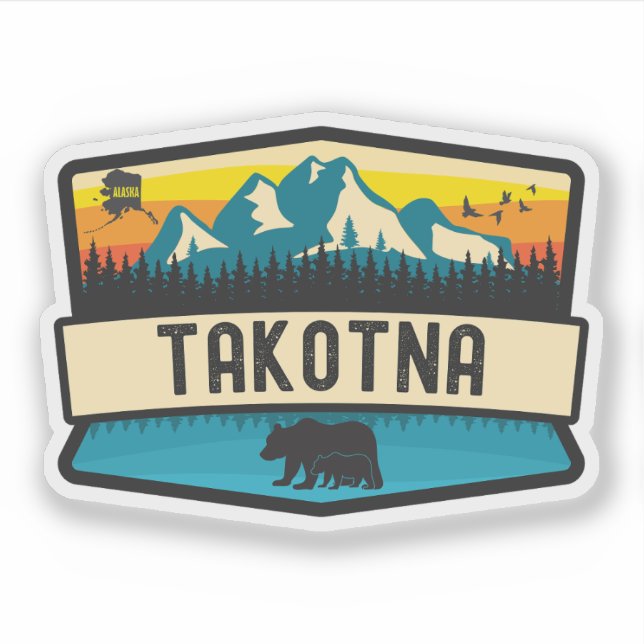 Takotna, Alaska Aufkleber (Vorderseite)