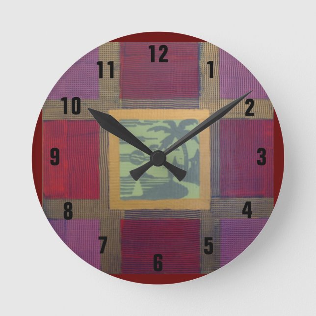 Takt TIC-TAC-PALM Runde Wanduhr (Vorderseite)