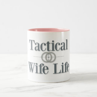 Taktische Ehefrau-Leben-Kaffee-Tasse Zweifarbige Tasse