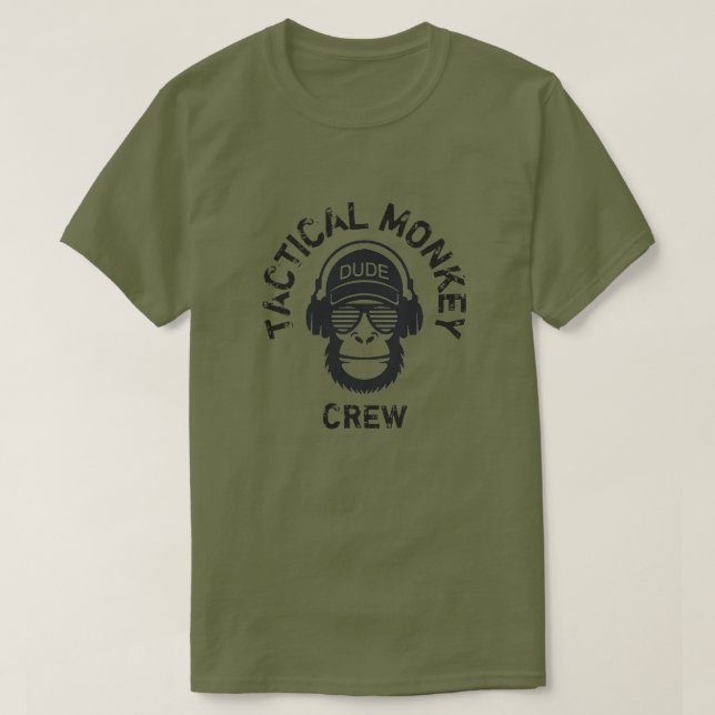 TAKTISCHE MONKEY-CREW T-Shirt (Design vorne)