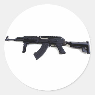 Taktischer AK47-Angriffs-Gewehr-links Runder Aufkleber