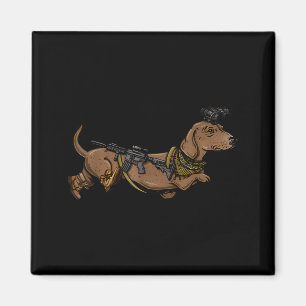 Taktischer Dachshund Wiener Hunde Liebhaber Lustig Magnet
