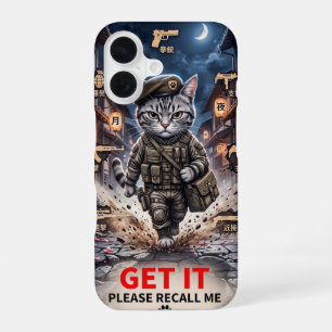 Taktischer Gamer-Katze iPhone 16 Hülle