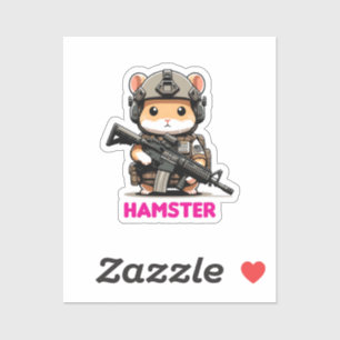 Taktischer Hamster Aufkleber