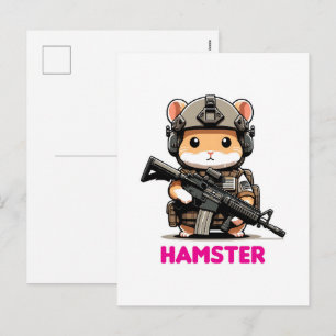 Taktischer Hamster Feiertagspostkarte