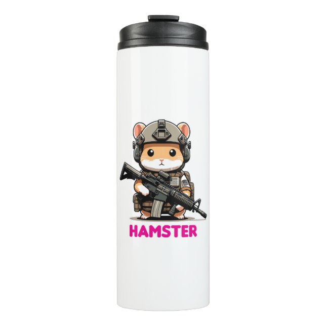 Taktischer Hamster Thermosbecher (Vorderseite)