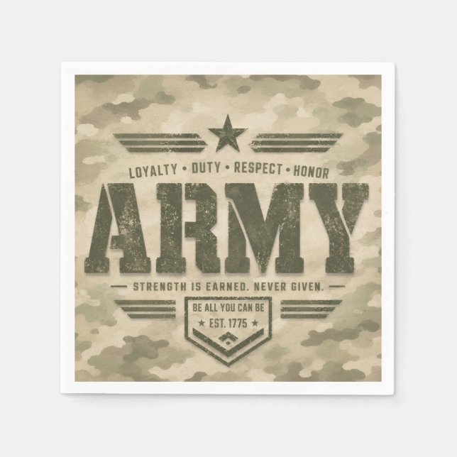 Taktisches Armeedesign Serviette (Vorderseite)