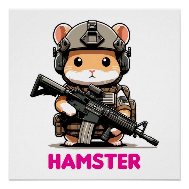 Taktisches Hamster Poster (Vorderseite)