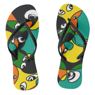 TAKUROMAN "Friends" ビ die"ダ" ル Flip Flops