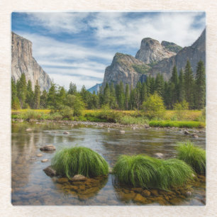 Tal-Ansicht in Yosemite Nationalpark Glasuntersetzer