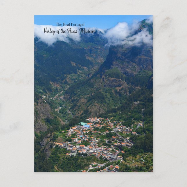 Tal der Nonnen, Madeira, Portugal Postkarte (Vorderseite)
